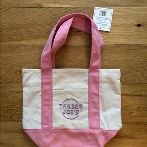 Pink and Cream Trader Joe’s Tote Bag